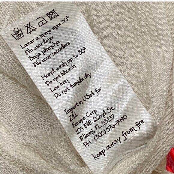 Z&L Women's Ivory Boho Duster Tassel Detail Beach Swimsuit Cover Up One Size - Picture 15 of 15